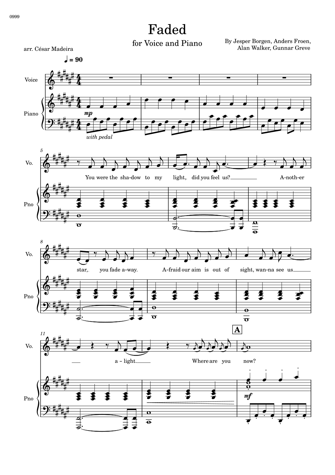 Faded (arr. César Madeira)