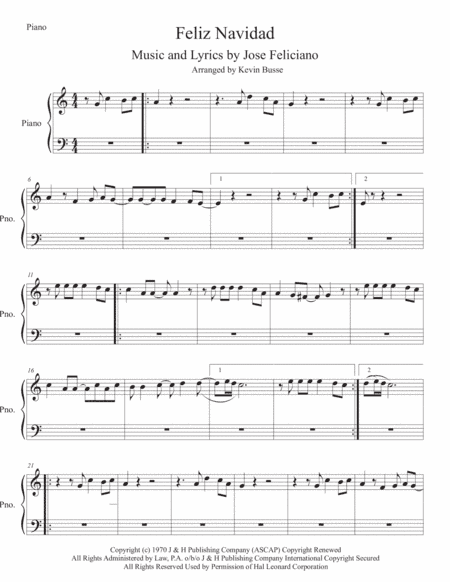 Feliz Navidad (arr. Kevin Busse)