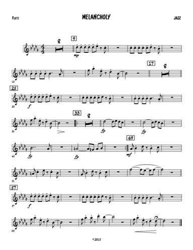Melancholy - flute (C treble clef)