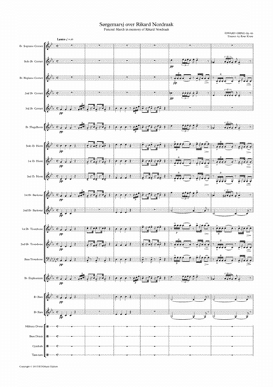 Grieg: Funeral March for Rikard Nordraak (Brass Band version) (arr. Roar Kvam)
