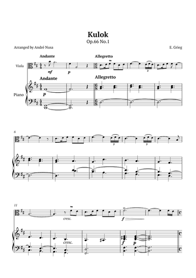 Kulok Op.66 No.1 (arr. André Nusa)