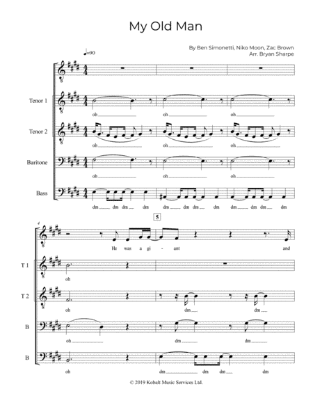 My Old Man (arr. Bryan Sharpe)