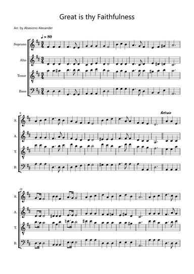 Great Is Thy Faithfulness (arr. Abasiono Alexander)