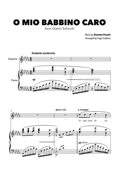O Mio Babbino Caro (arr. Tiago Cordeiro)