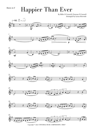 Happier Than Ever (arr. Lucas Rezende)