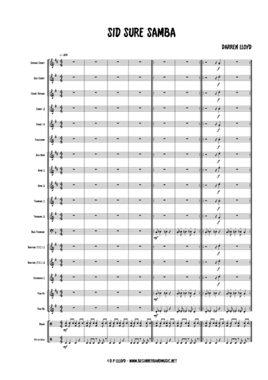 Sid sure can Samba for Brass Band
