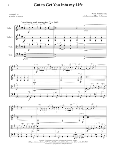 Got To Get You Into My Life (arr. Kenneth Martinson)