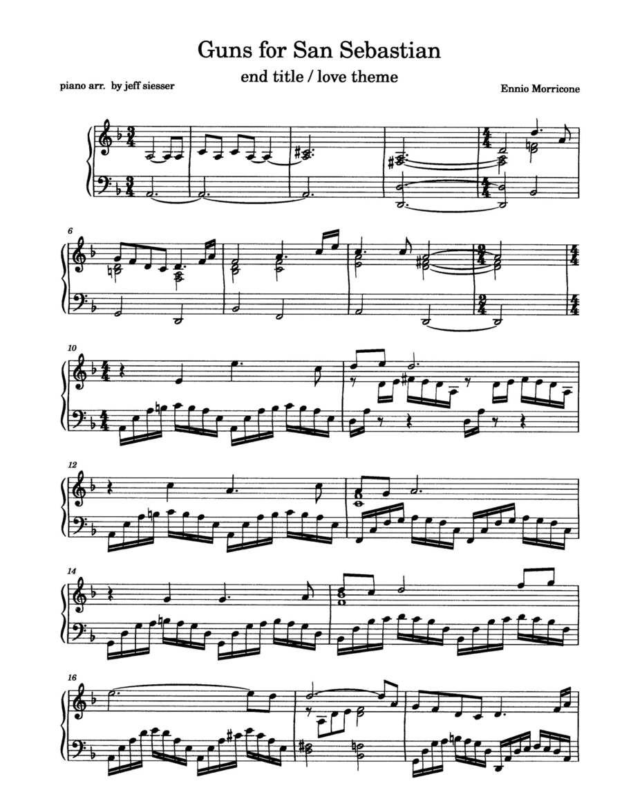 Guns For San Sebastian (cues) (arr. jeff siesser)