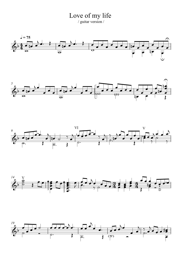 Love Of My Life (arr. Lubos Zeman)