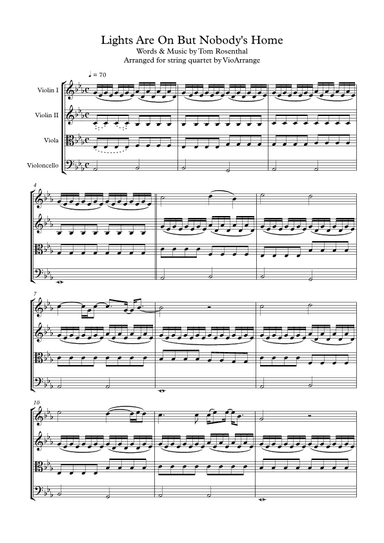 Lights Are On But Nobody's Home (arr. VioArrange)