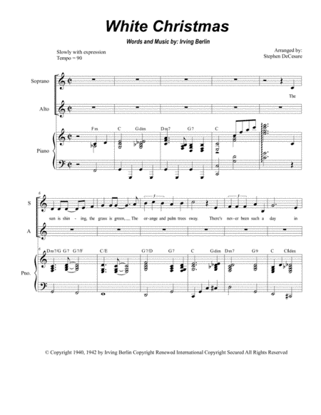 White Christmas (arr. Stephen DeCesare)