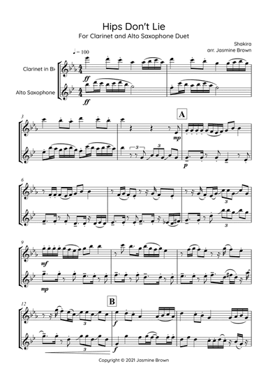 Hips Don't Lie (arr. Jasmine Brown)