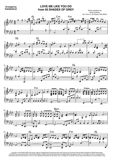 Love Me Like You Do (arr. PIANOHOLIC)