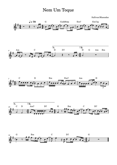Nem Um Toque (arr. Carlos Oliveira)