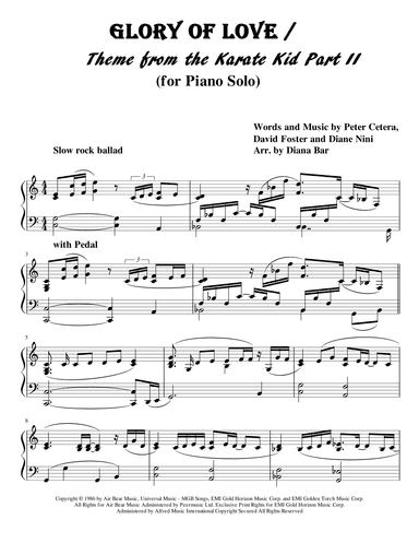 Glory Of Love (arr. Diana Bar)