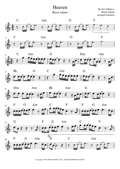 Heaven (arr. Lkmusic)