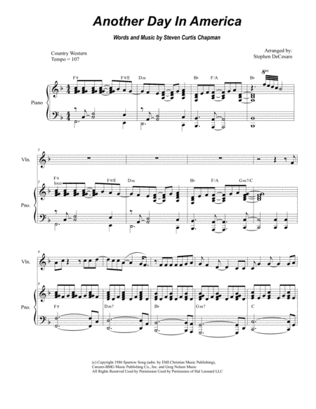 Another Day In America (arr. Stephen DeCesare)