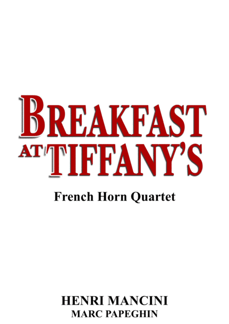Breakfast At Tiffany's (arr. Marc Papeghin)