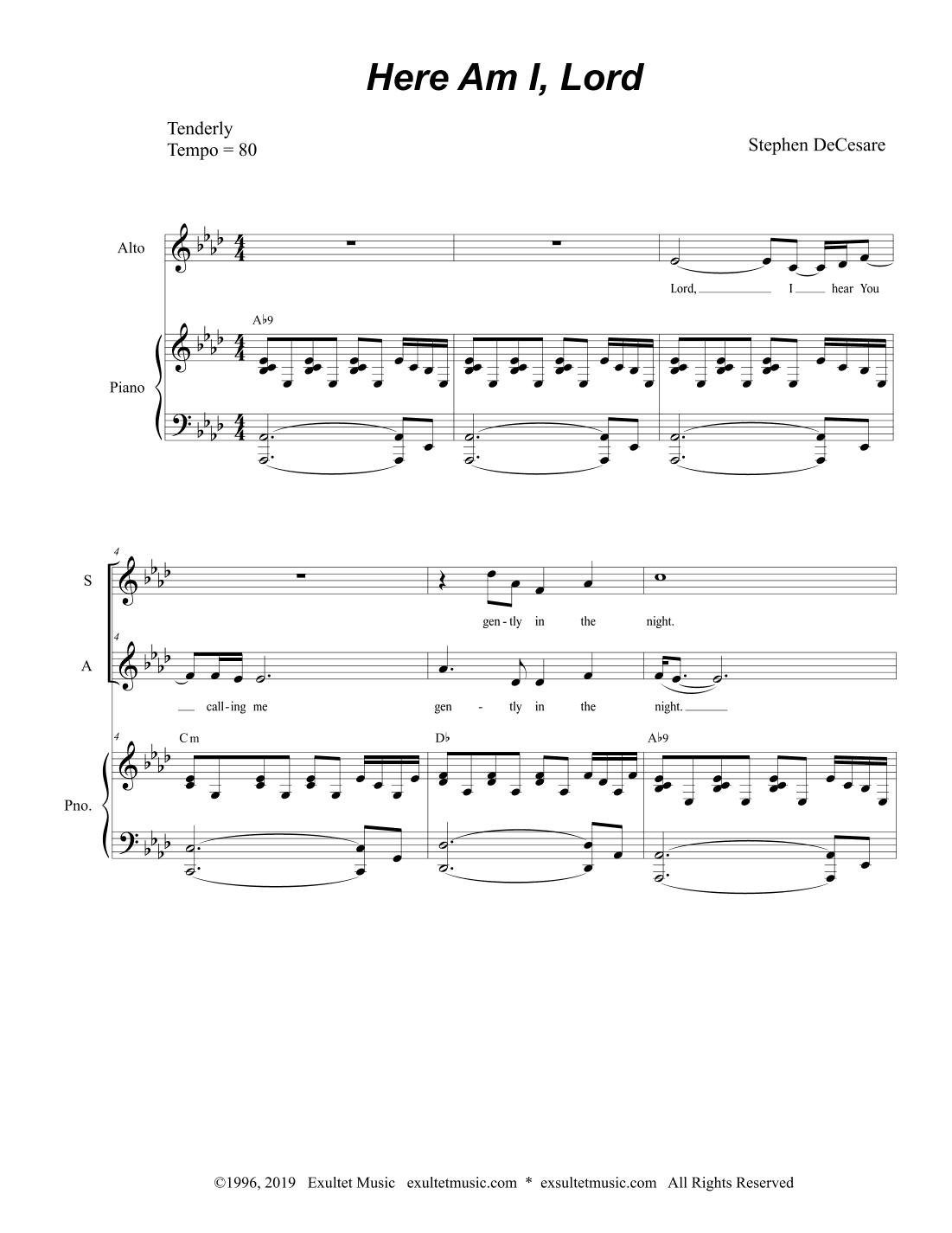Here Am I, Lord (2-part choir - (SA)