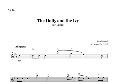 The Holly and the Ivy (arr. GDJ)