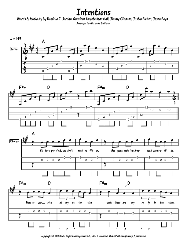 Intentions (arr. Alexander Badiarov)