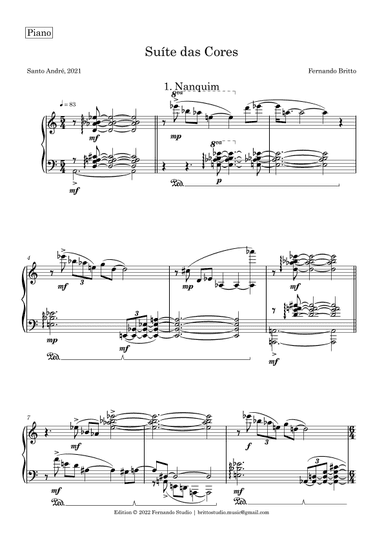 Nanquim, Suíte das Cores