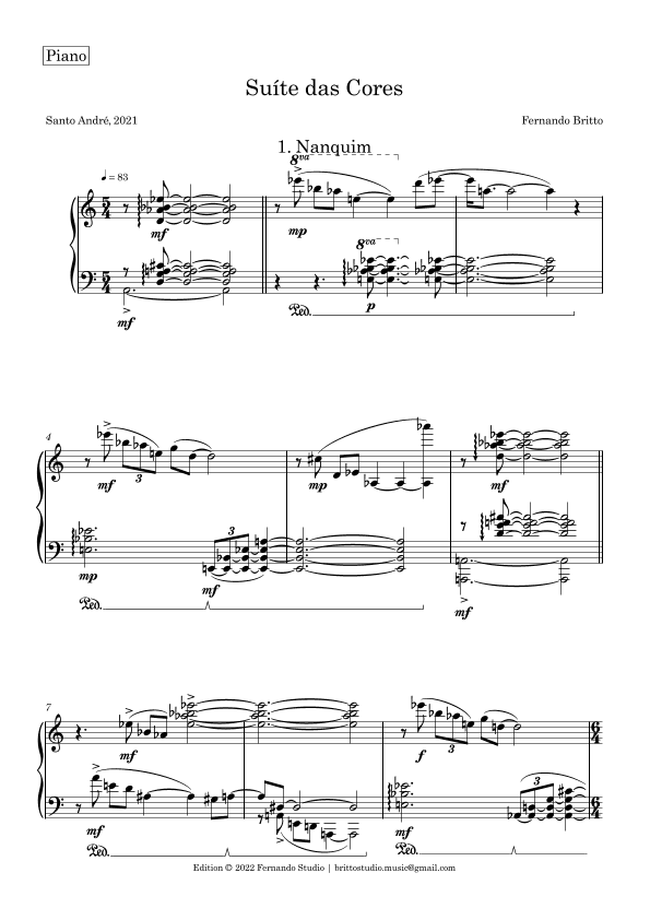 Nanquim, Suíte das Cores