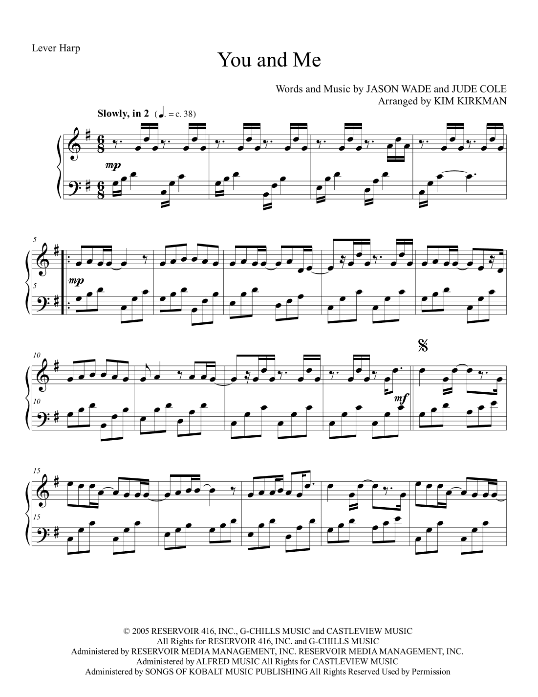 You And Me (arr. Kim Kirkman)
