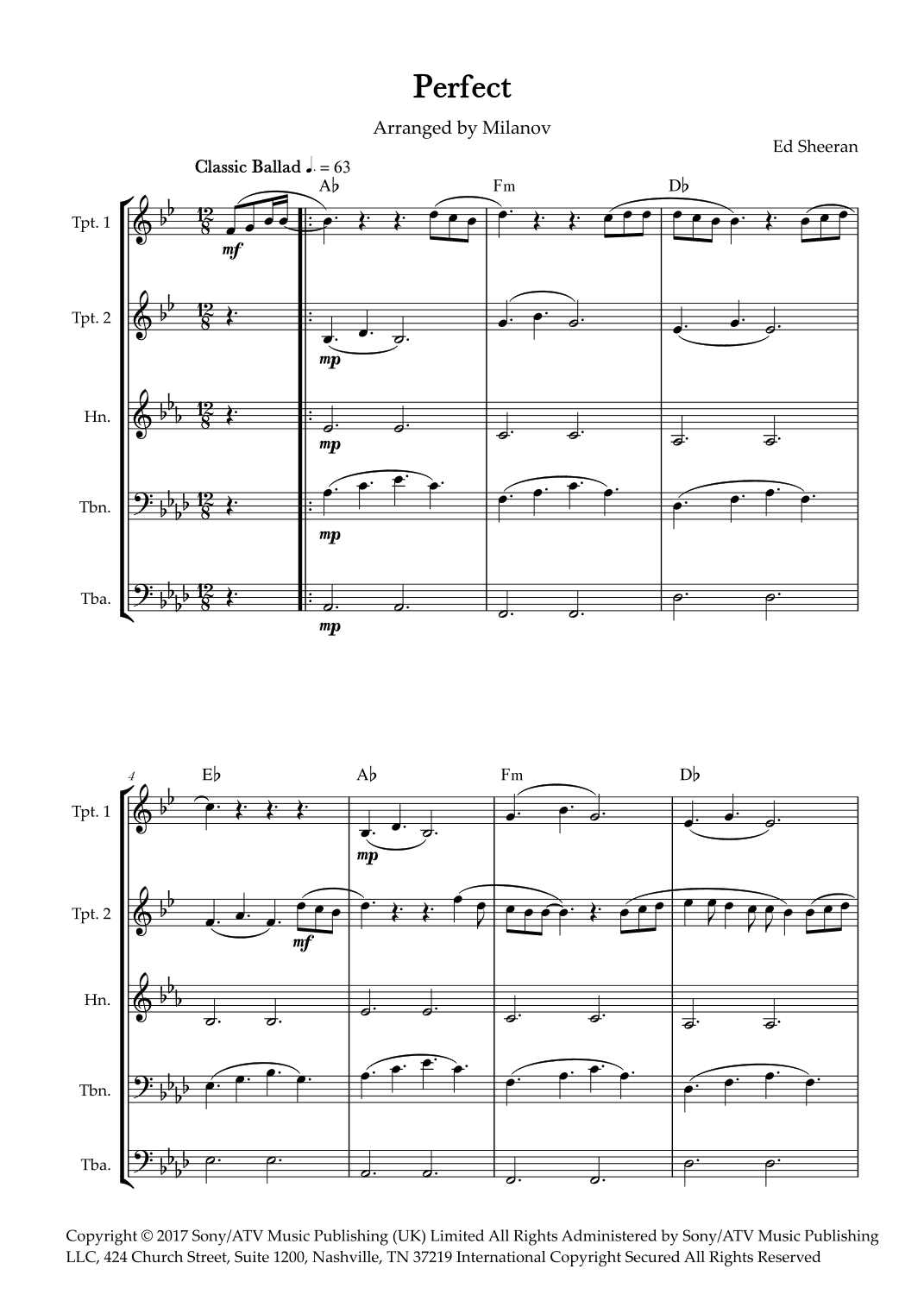 Perfect (arr. Milanov)