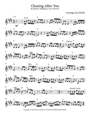 Chasing After You (arr. Girish Kataria)