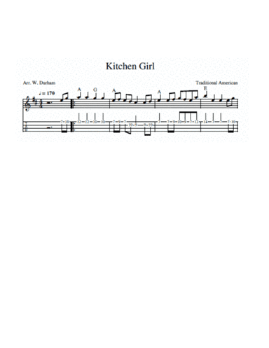 Kitchen Girl - for Ukulele (arr. W. Durham)
