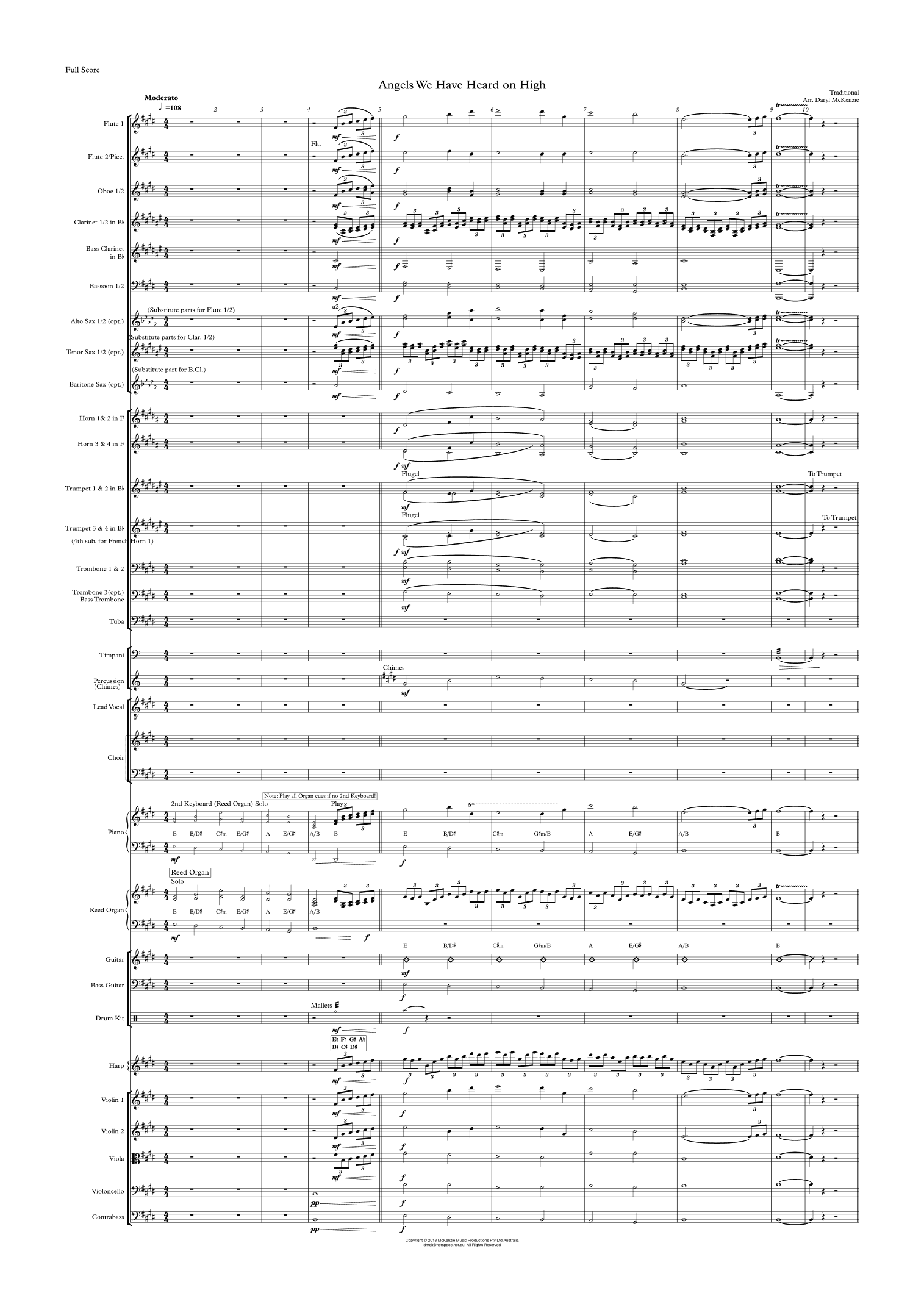 Angels We Have Heard on High (Gloria in Excelsis Deo)- Andrea Bocelli- Voice, Choir and Pops Orch (arr. Daryl McKenzie)