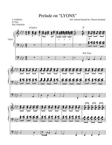 Prelude on "LYONS" (arr. Wayne Eastham)