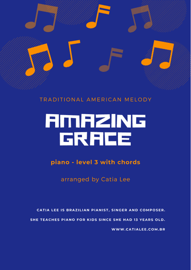 Amazing Grace - Piano Solo - Intermediate - With Chords (arr. Catia Lee)