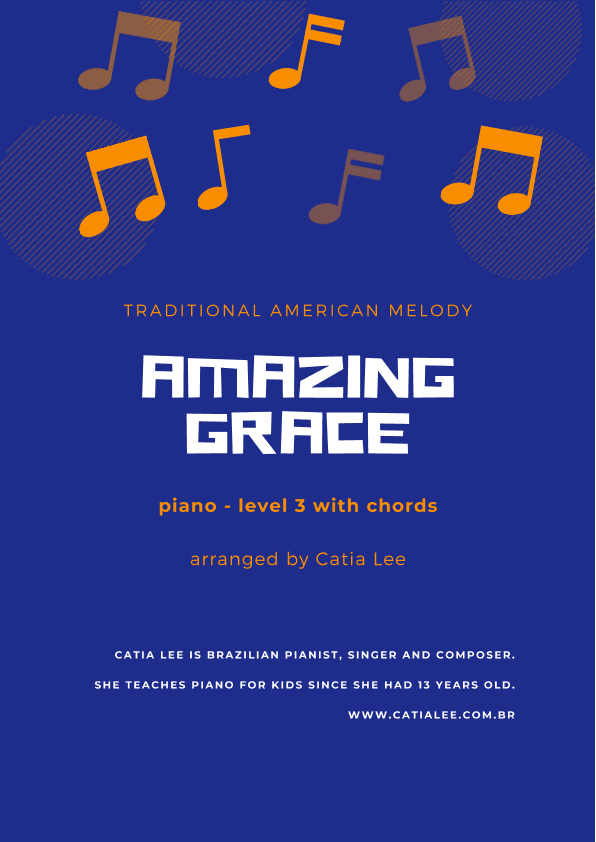 Amazing Grace - Piano Solo - Intermediate - With Chords (arr. Catia Lee)