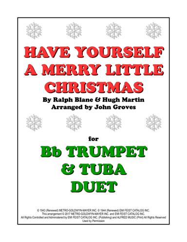 Have Yourself A Merry Little Christmas (arr. John Groves)