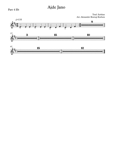 Ajde Jano - alto sax quartet (arr. Alexander Bosrup Karlsen)