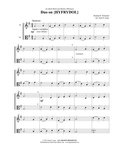Duo on 'Hyfrydol' (Fl/Va) (arr. Paul S. Jones)