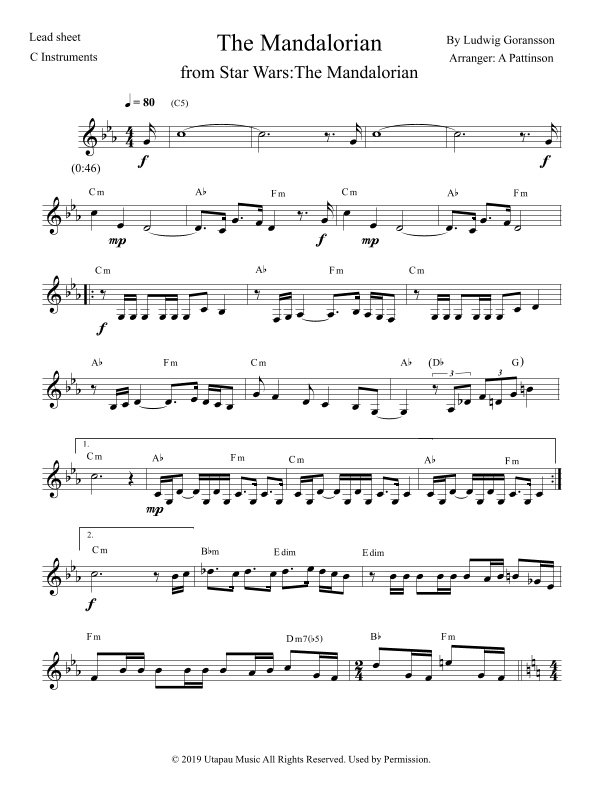 The Mandalorian (arr. Andrew Pattinson)