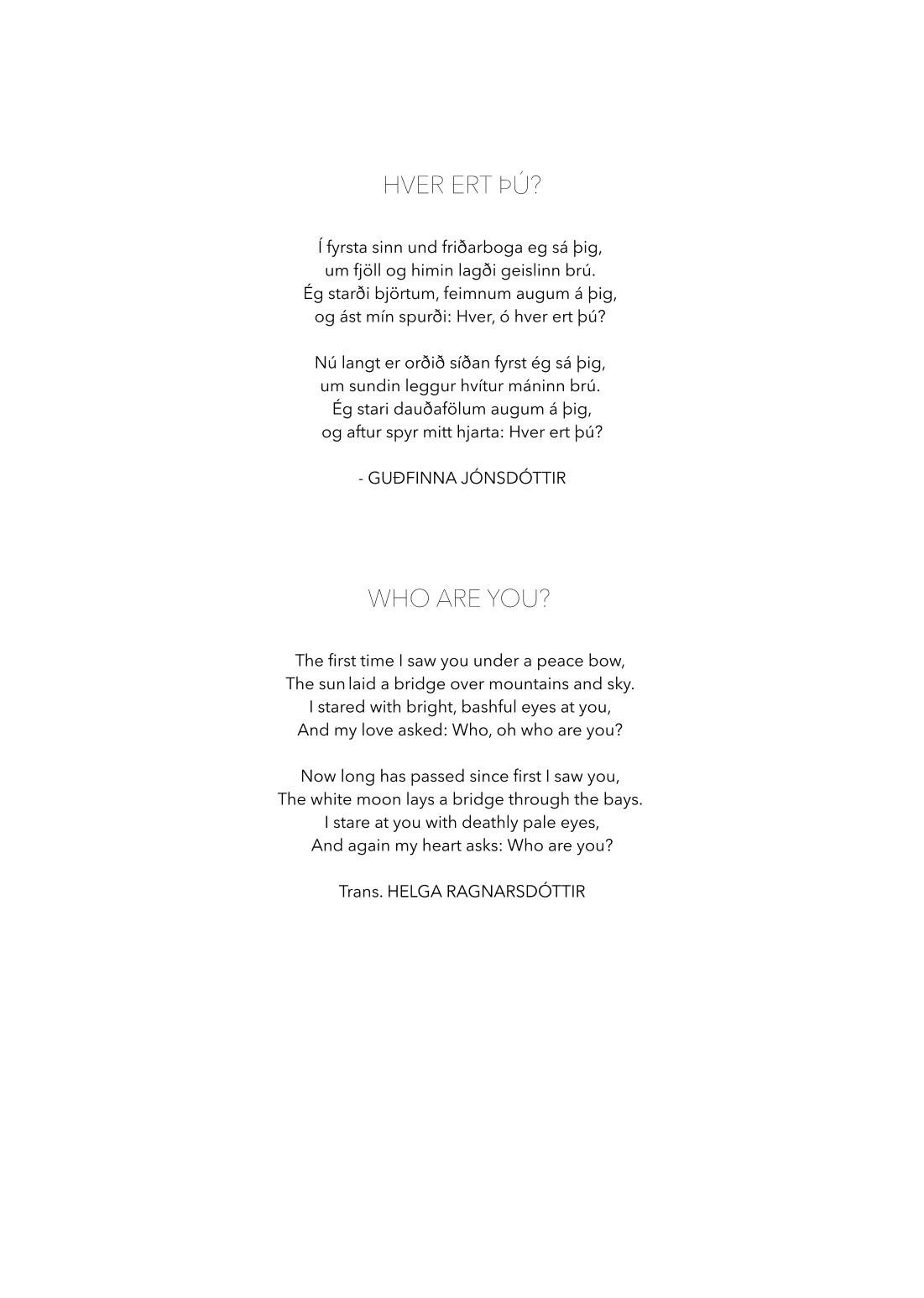 Hver ert þu´