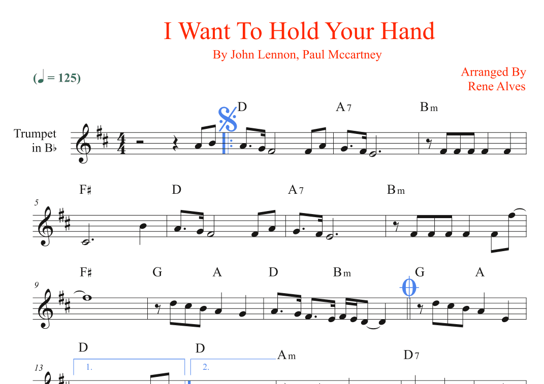 I Want To Hold Your Hand (arr. Rene Alves)