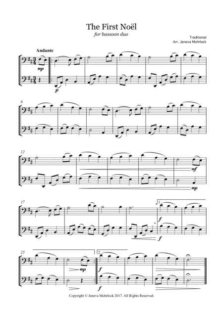 The First Noel (arr. Jeneva Mohrlock)