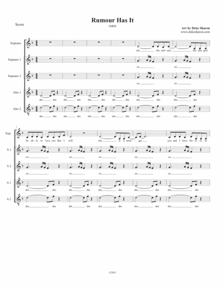 Rumour Has It (arr. Deke Sharon)