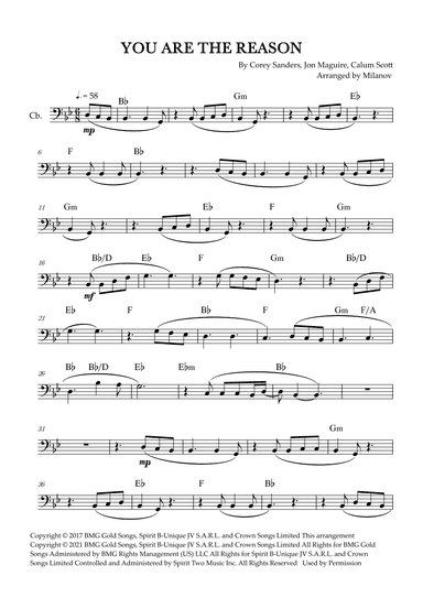 You Are The Reason (arr. Milanov)