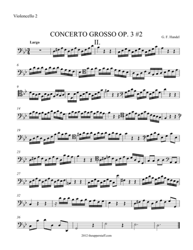 Concerto Grosso Op. 3 #2 Movement 2 (arr. Nick Lacanski)