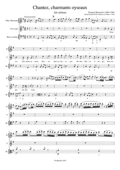 Chantez charmants oyseaux (arr. Early Music Scores)