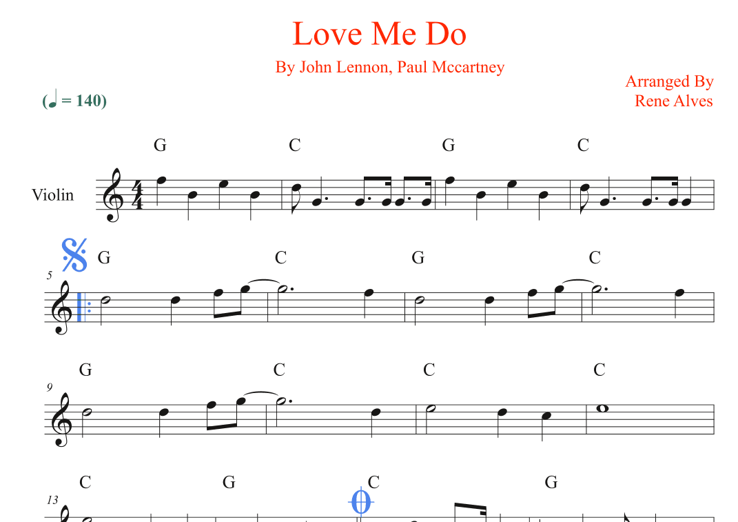 Love Me Do (arr. Rene Alves)