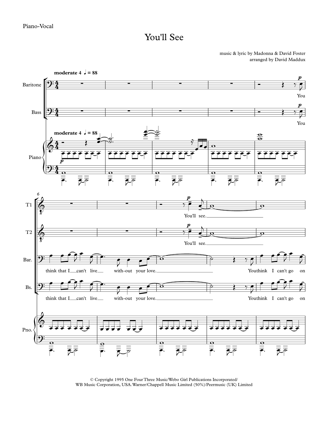 You'll See (arr. David Maddux)