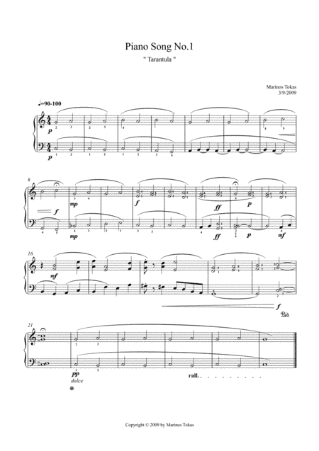 Piano Song No.1 - Tarantula
