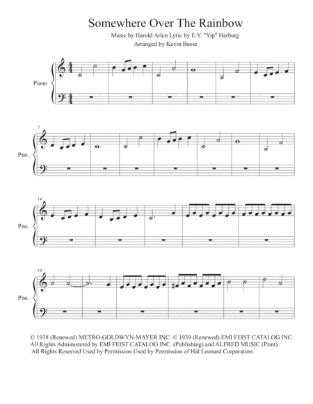 Over The Rainbow (from The Wizard Of Oz) (arr. Kevin Busse)